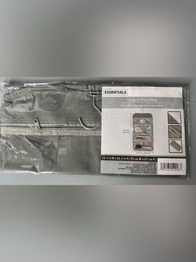 Essentials Hanging Travel Organizer Bag gray travel multiple zipper compartment
